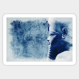 Egyptian Pharaoh Amenhotep III, retro vintage look photography Sticker